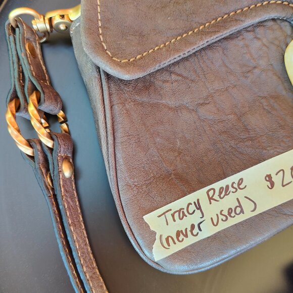 Tracy Reese clutch bag in charcoal pebbled leather - Picture 4 of 5